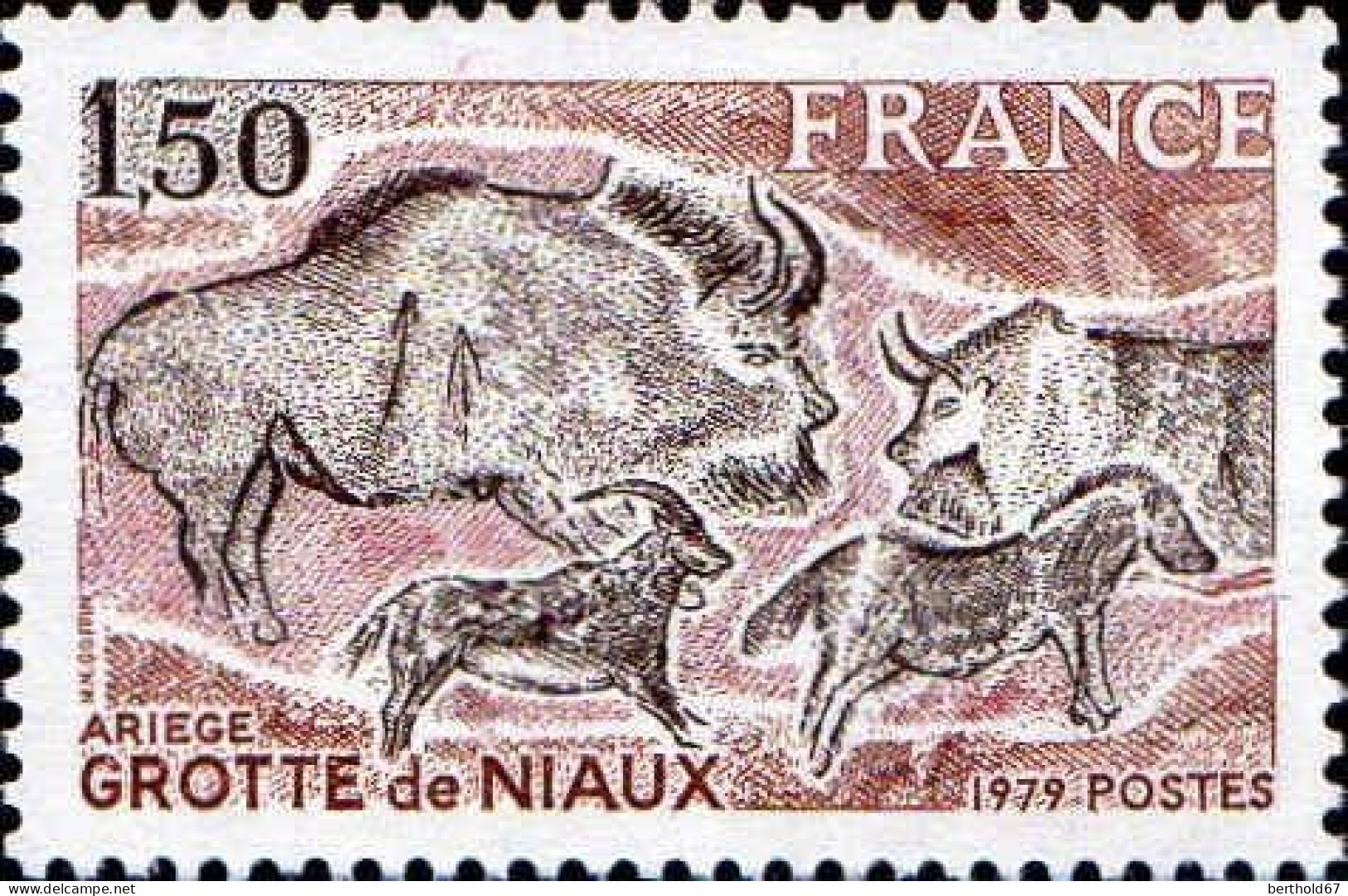 France Poste N** Yv:2043 Mi:2162 Ariège Grotte De Niaux (Thème) - Archaeology