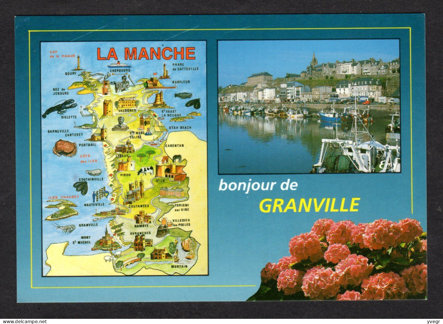 Carte Géographique - LA MANCE - Bonjour De Granville, Valognes, Lessay, Pirou, Coutances, Hambye, Avranches, Mortain - Carte Geografiche