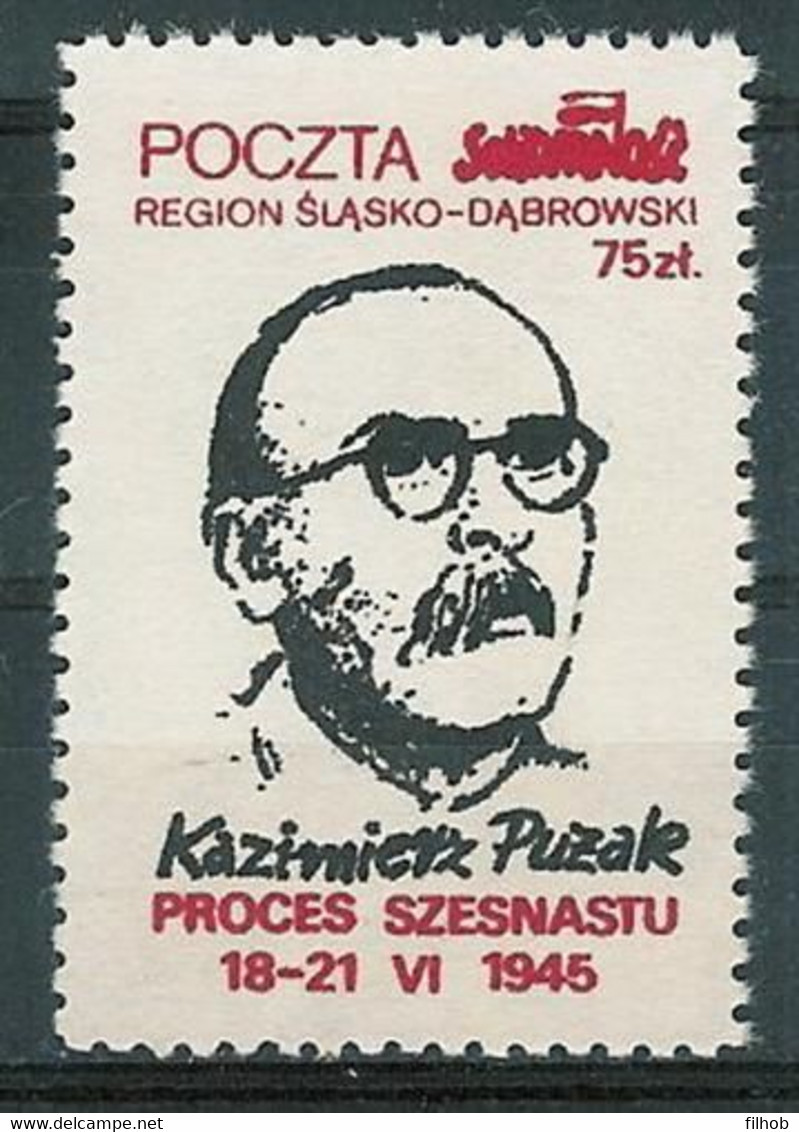 Poland SOLIDARITY (S626): Process Of Sixteen Kazimierz Puzak - Solidarnosc-Vignetten