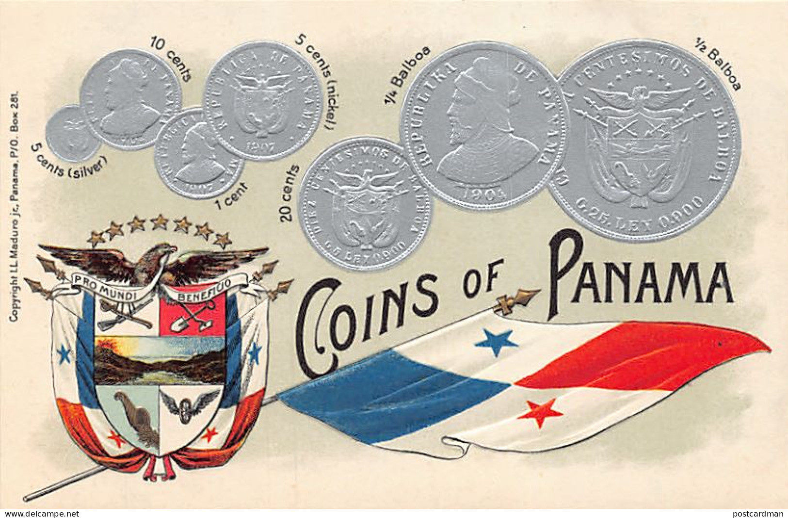 Panamá - Coins Of Panama - Monedas De Panamá - Publ. I. L. Maduro Jr.  - Panama