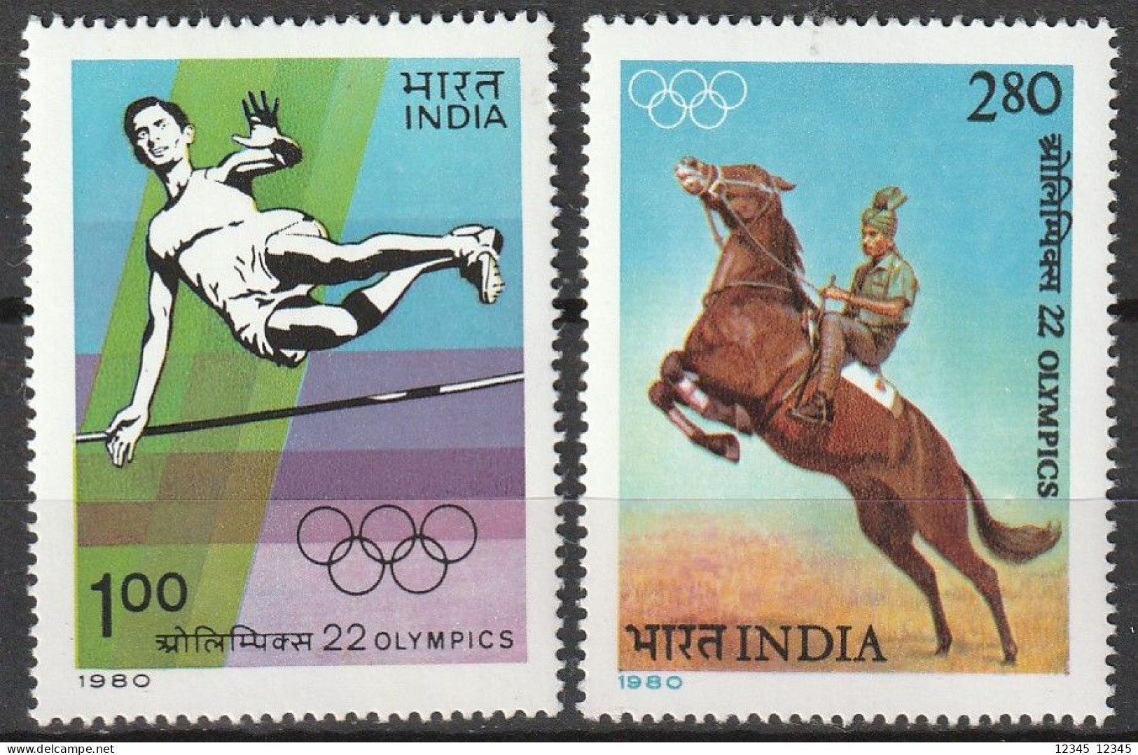India 1980, Postfris MNH, Olympic Games - Unused Stamps