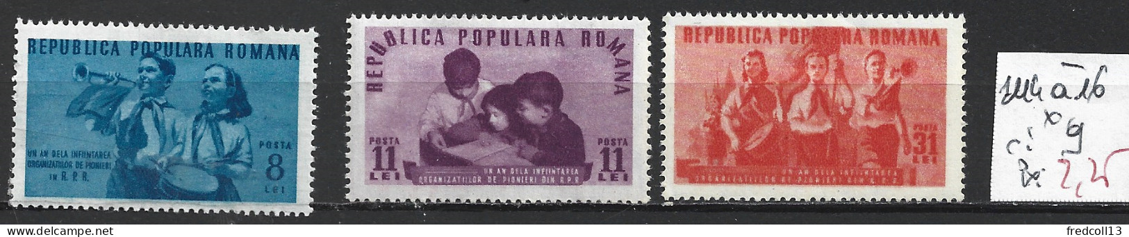 ROUMANIE 1114 à 16 * Côte 9 € - Unused Stamps