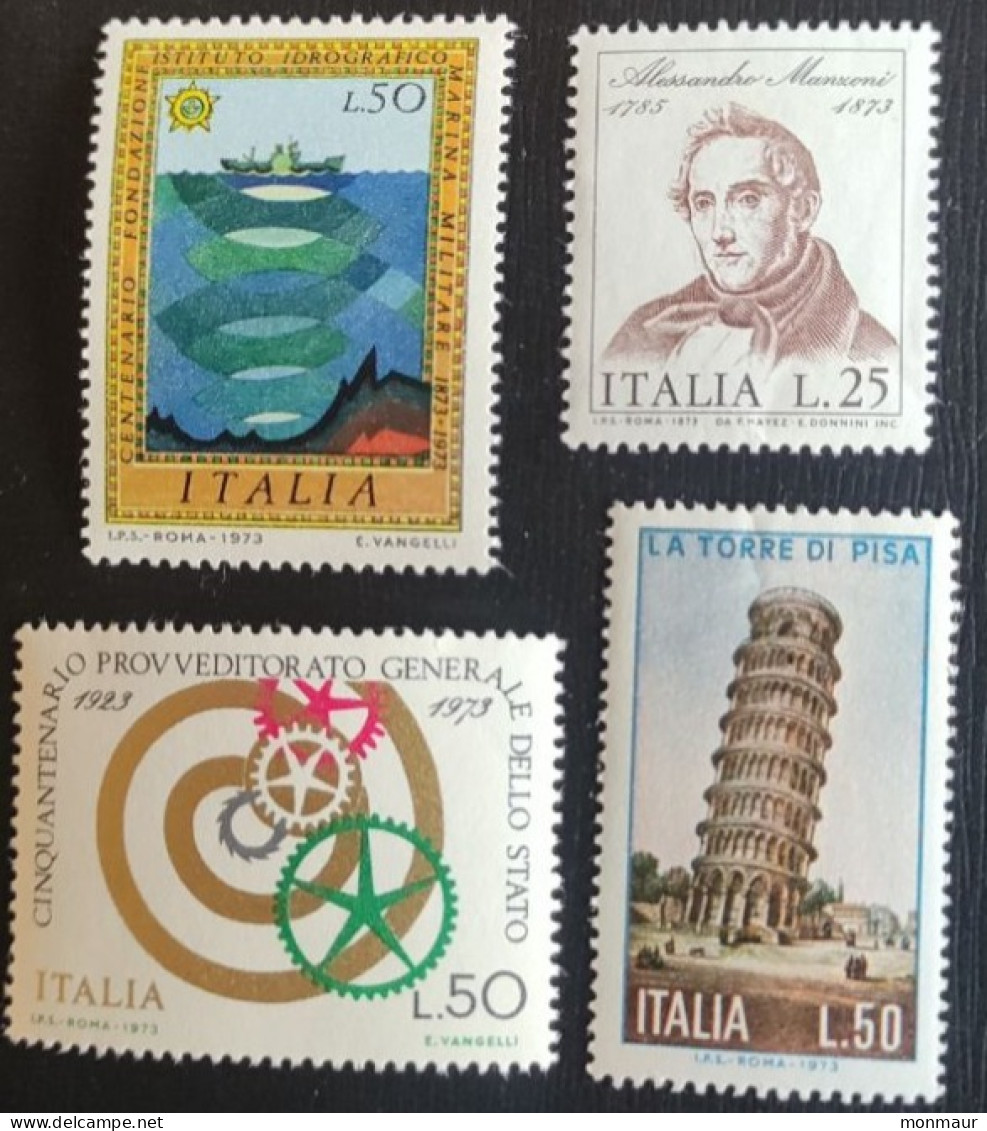 ITALIA 1973  ISTITUTO IDROGRAFICO-MANZONI-PROVVEDITORATO DELLO STATO-TORRE DI PISA - 1971-80: Neufs