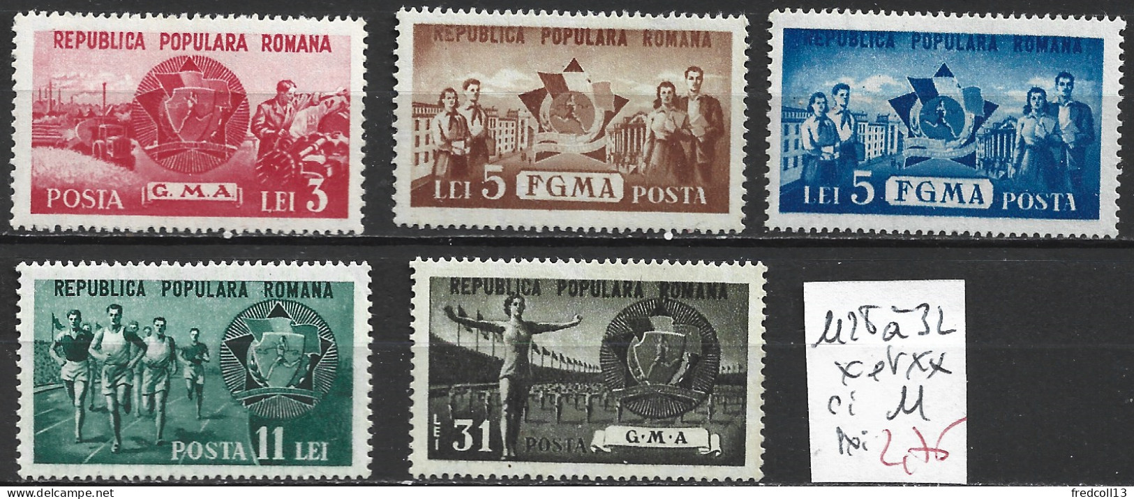 ROUMANIE 1128 à 32 * Côte ( 1131-32 : ** ) 11 € - Unused Stamps