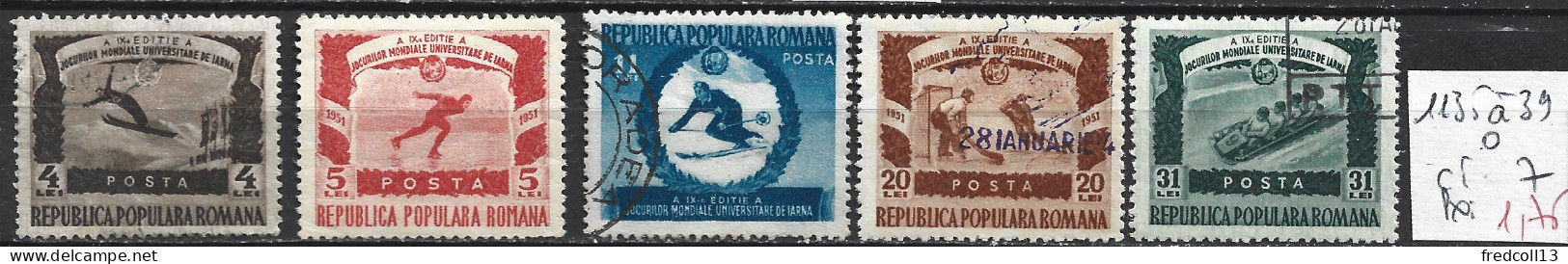 ROUMANIE 1135 à 39 Oblitérés Côte 7 € - Used Stamps