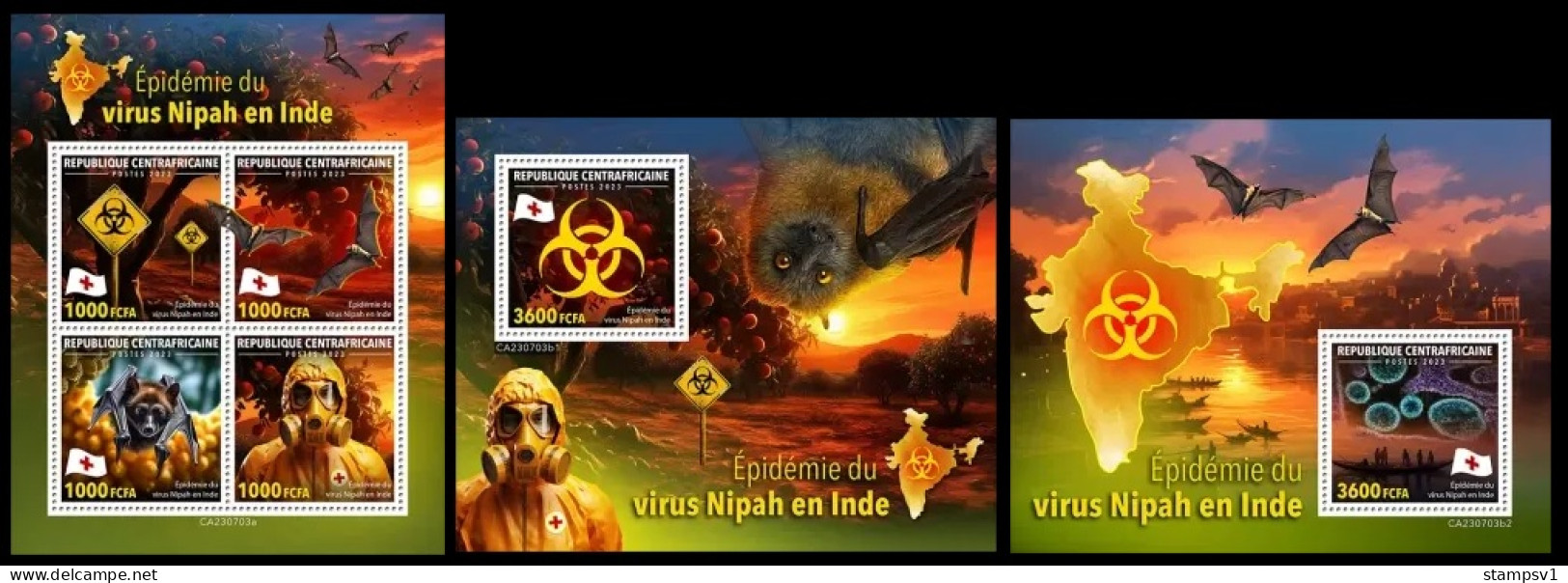 Central Africa 2023 Nipah Virus Outbreak In India. (703) OFFICIAL ISSUE - Malattie