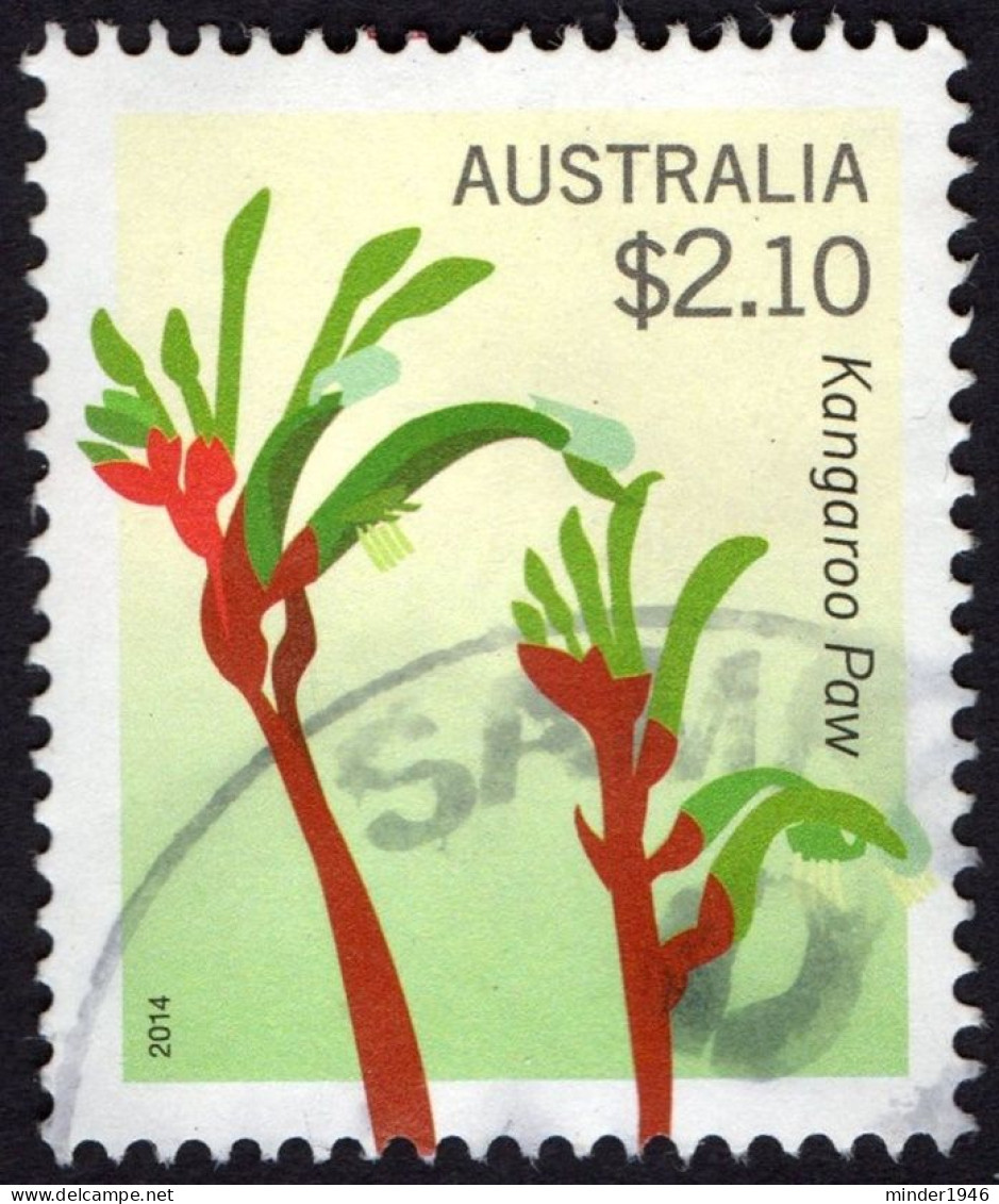 AUSTRALIA 2014 $2.10 Multicoloured, Flowers - Floral Emblems Kangaroo Paw FU - Oblitérés