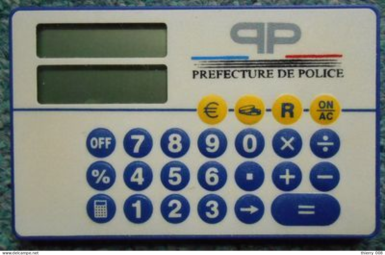 Calculatrice Convertisseur Francs Euros Préfecture De Police Avec étui Format 8,5 X 5,5cm (pile Hs) - Politie & Rijkswacht