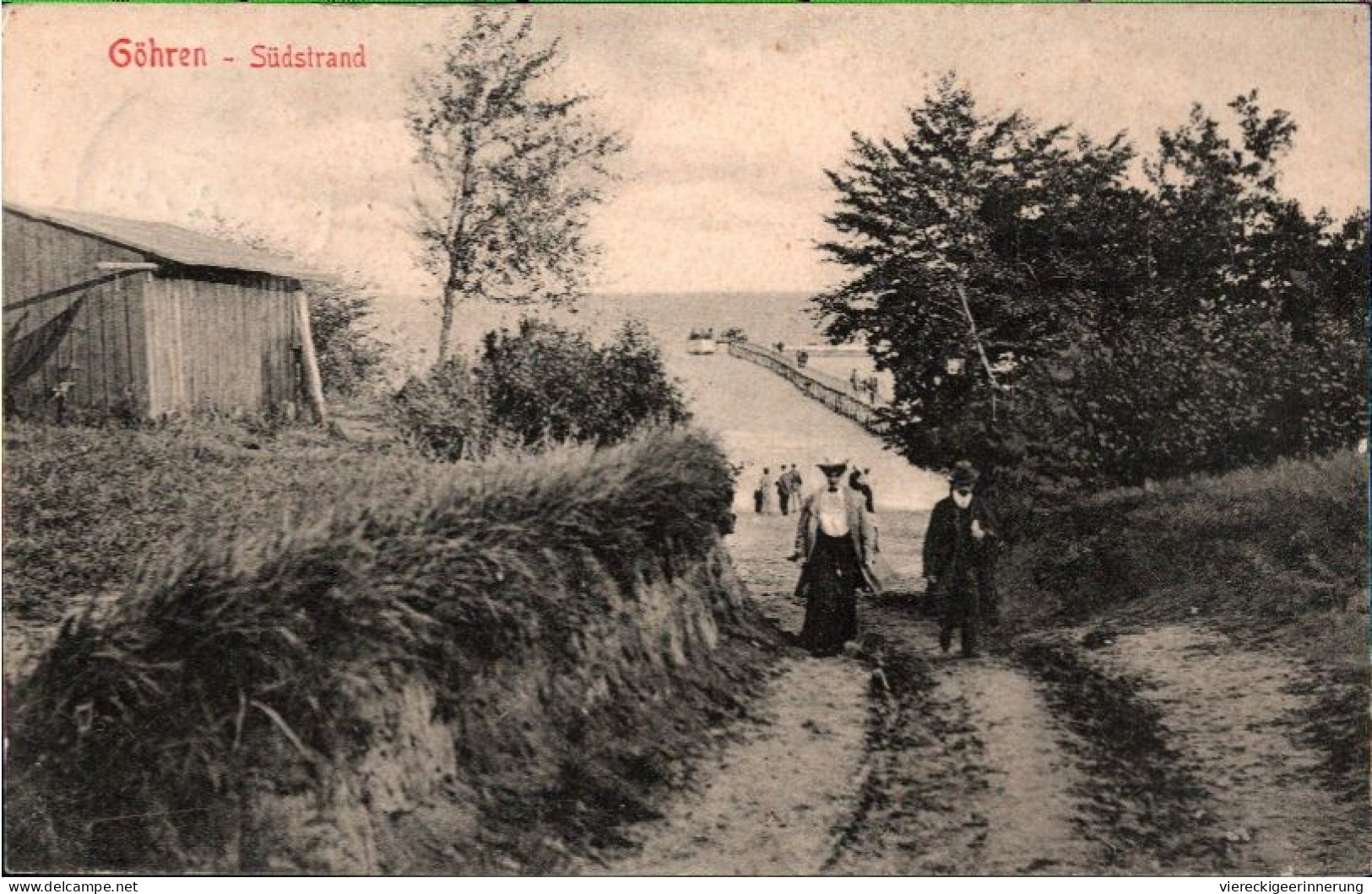 ! Alte Ansichtskarte Göhren Auf Rügen, 1908, Südstrand - Goehren