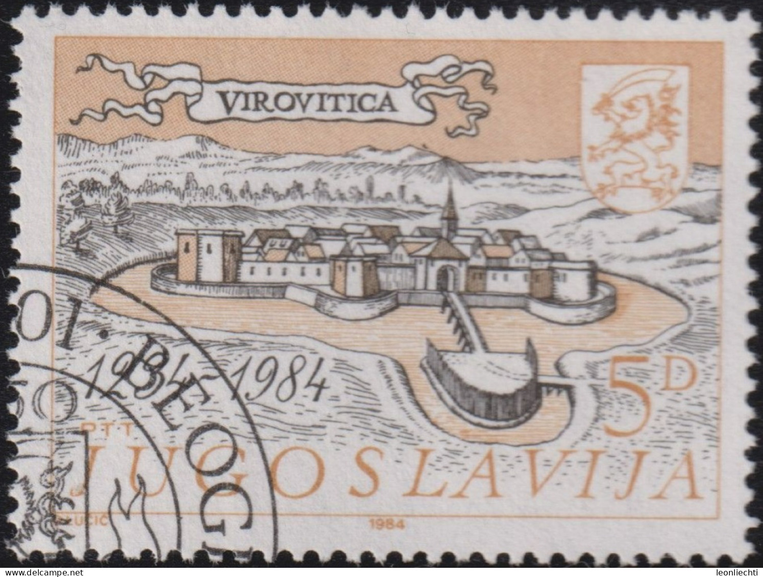 1984 Jugoslawien ° Mi:YU 2068, Yt:YU 1946, Sg:YU 2168, SFK:YU 2558, 700th Anniversary Of The City Of Virovitica - Usados