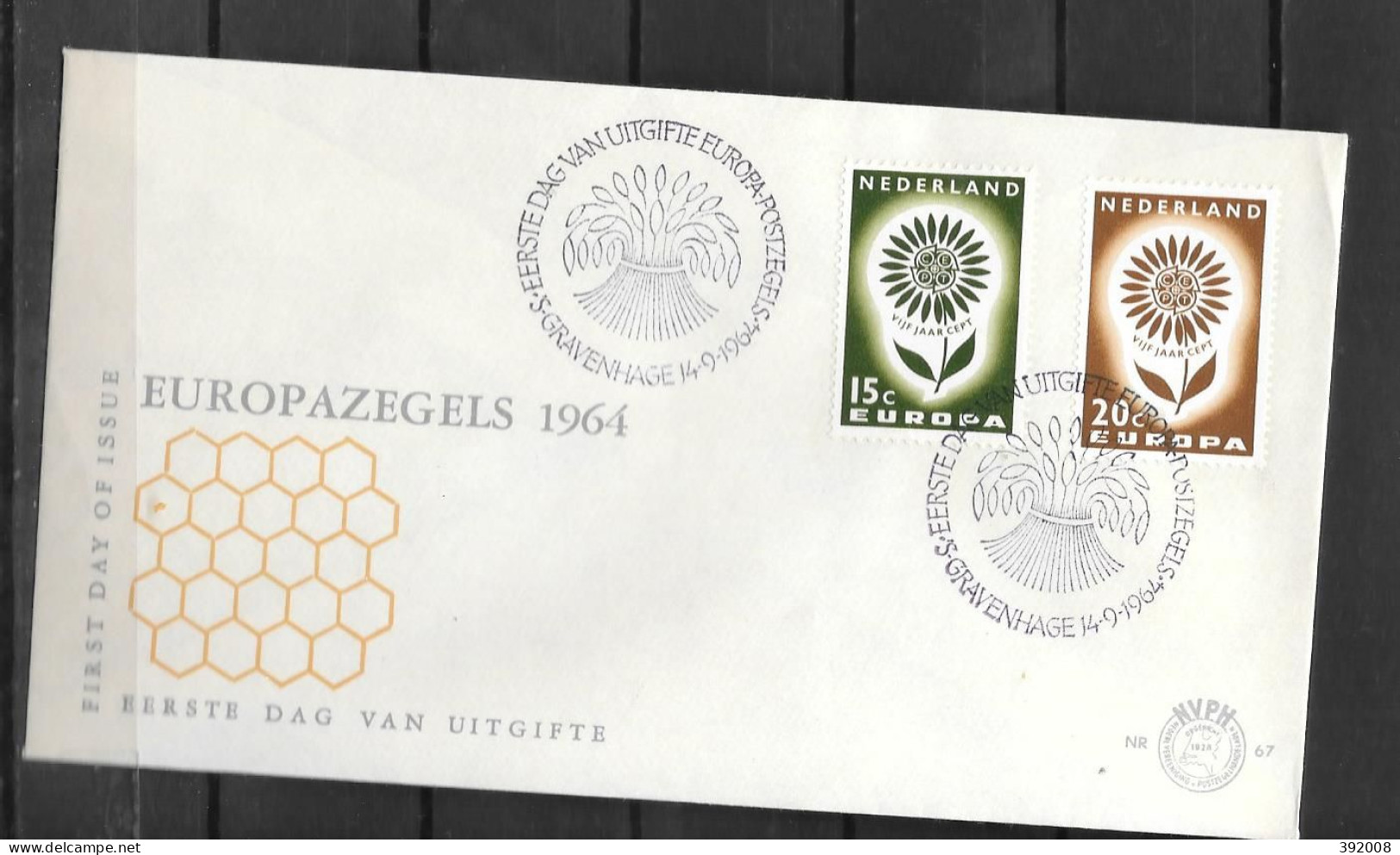 1964 - FDC - Pays-Bas - 40  - 1964