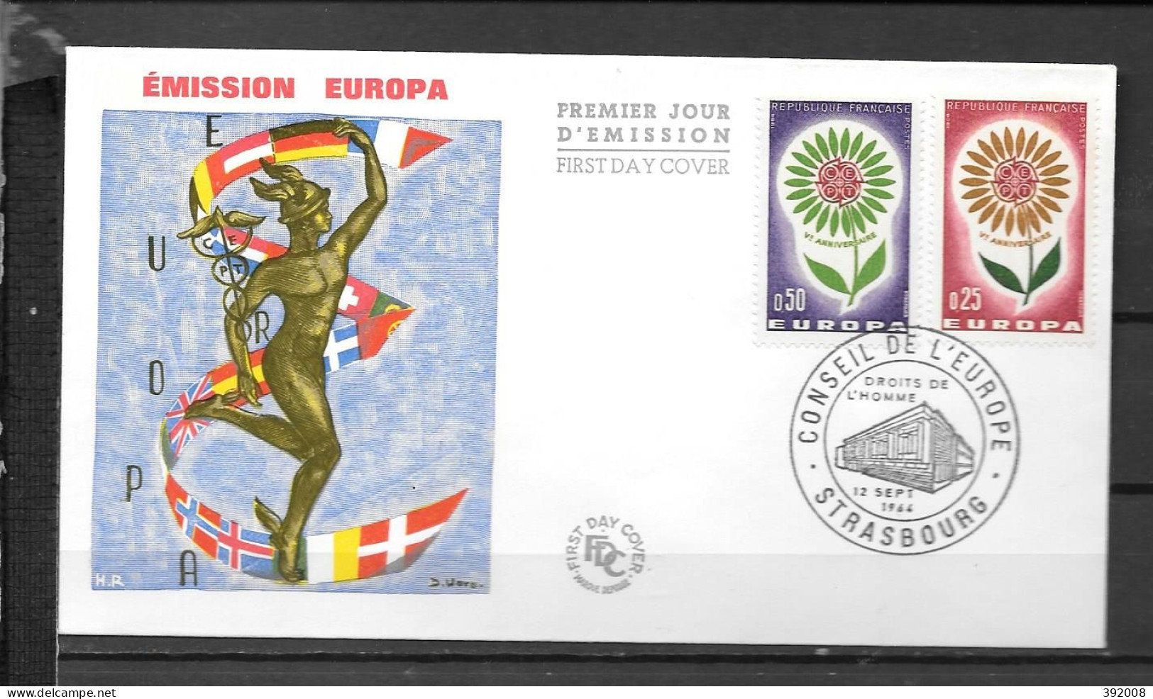 1964 - FDC - France - 39 - 3 - Strasbourg - 1964