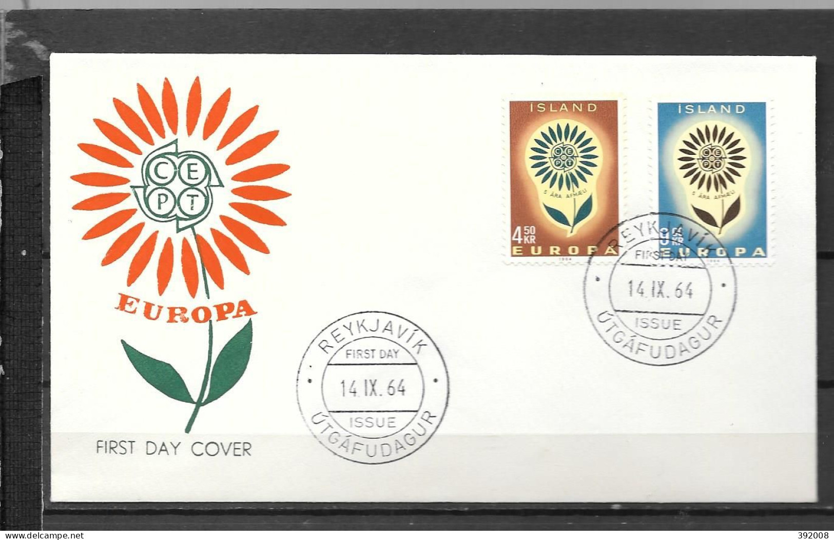 1964 - FDC - Islande - 39  - 1964