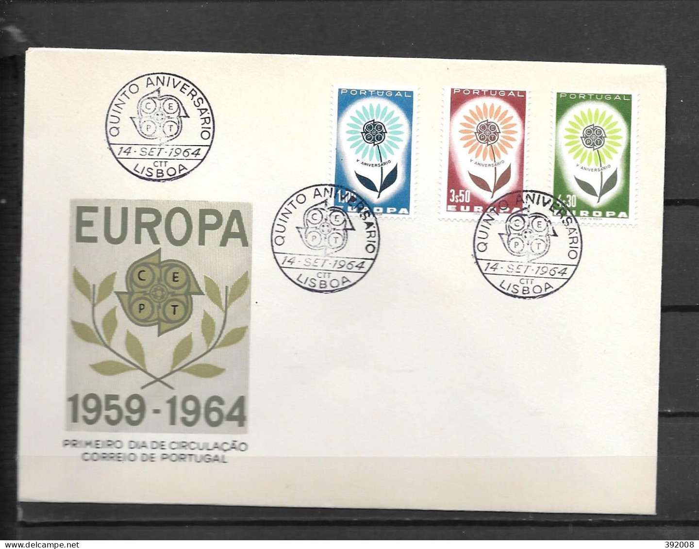 1964 - FDC - Portugal - 40  - 1964