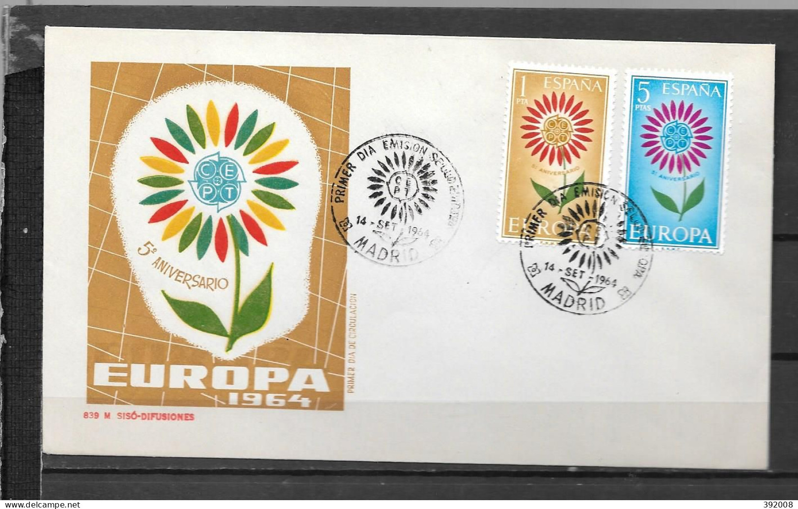 1964 - FDC - Espagne - 38 - 1964