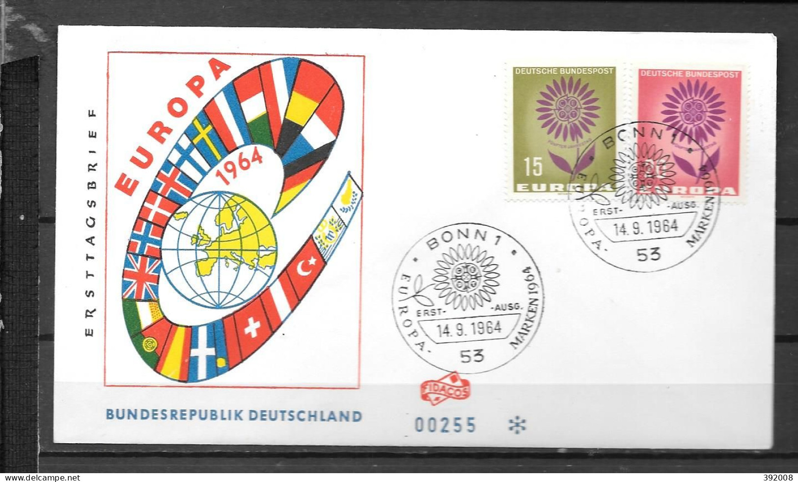 1964 - FDC - Allemagne - 38 - 1 - 1964