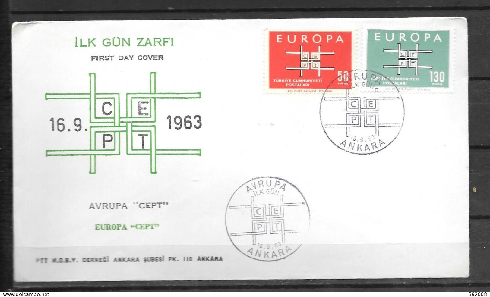 1963 - FDC - Turquie - 37 - 1963