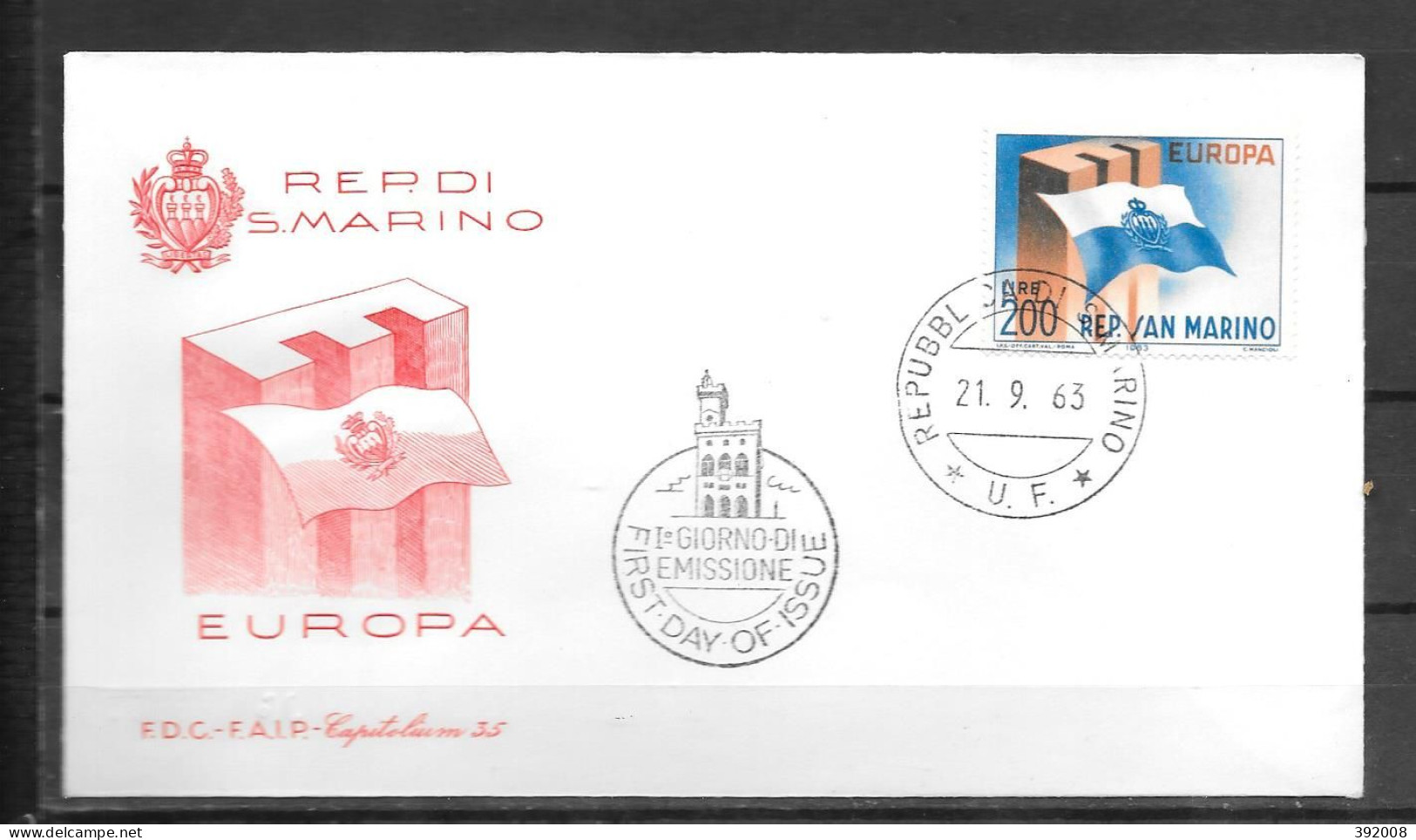 1963 - FDC - Saint-Marin - 37 - 1963