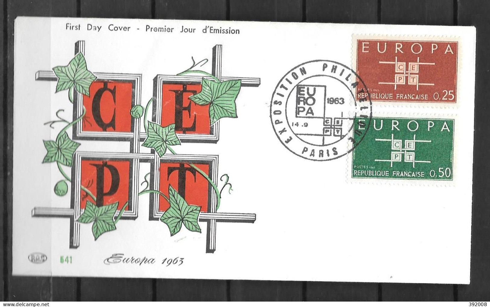 1963 - FDC - France - 36 - 4 - Paris - 1963