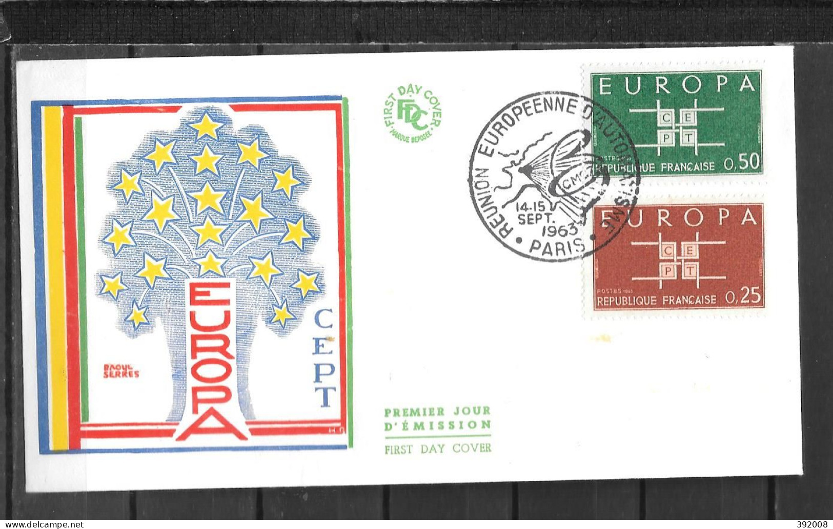 1963 - FDC - France - 35 - 3 - Paris - 1963