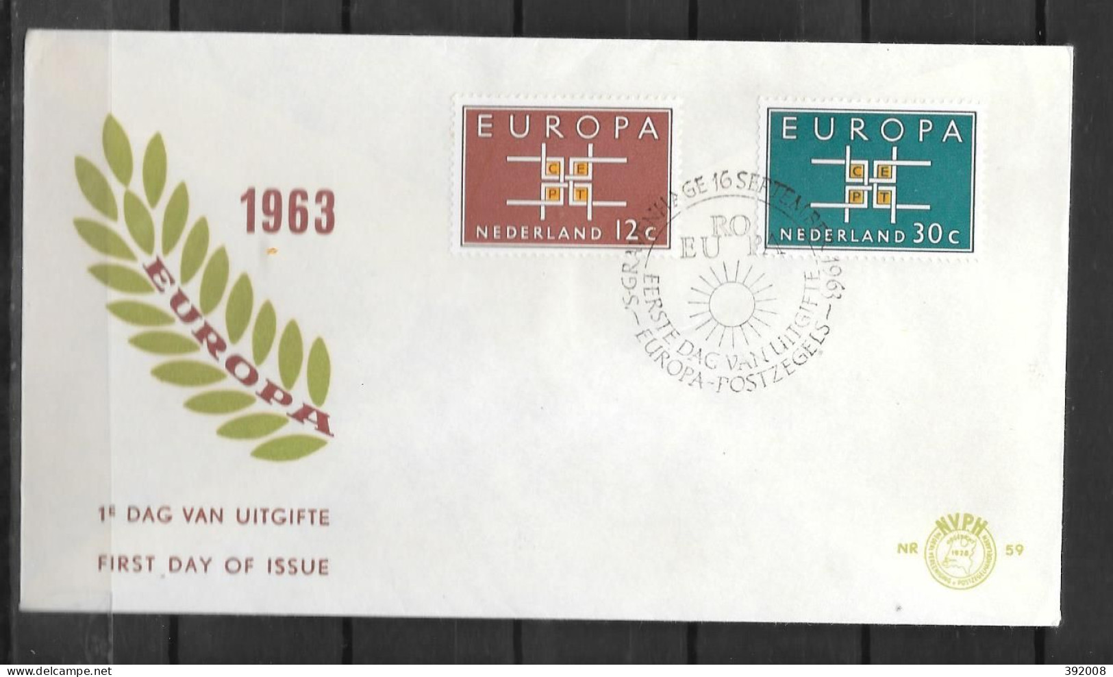 1963 - FDC - Pays-Bas - 37 - 1963