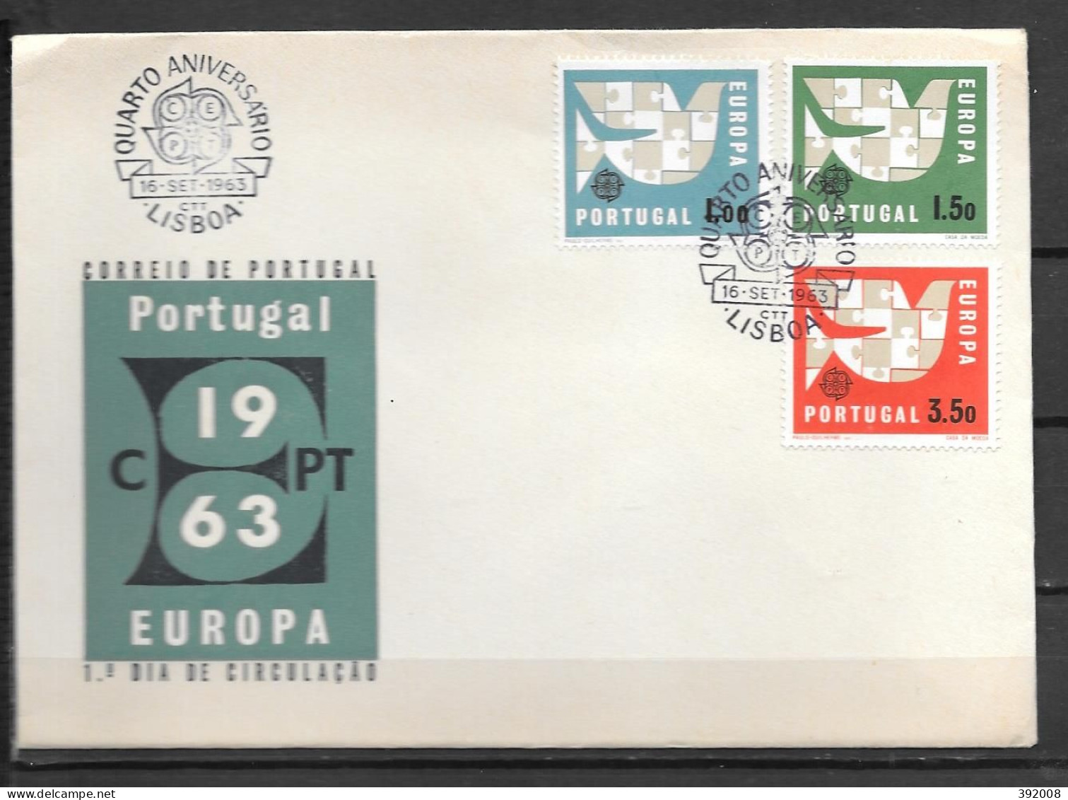 1963 - FDC - Portugal - 37 - 1963