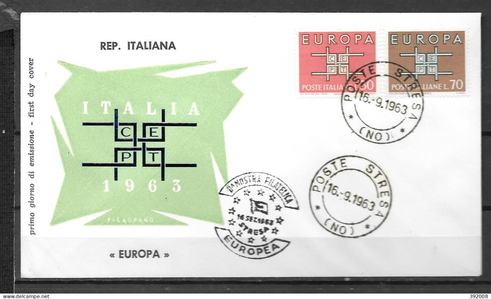 1963 - FDC - Italie - 36  - 1963