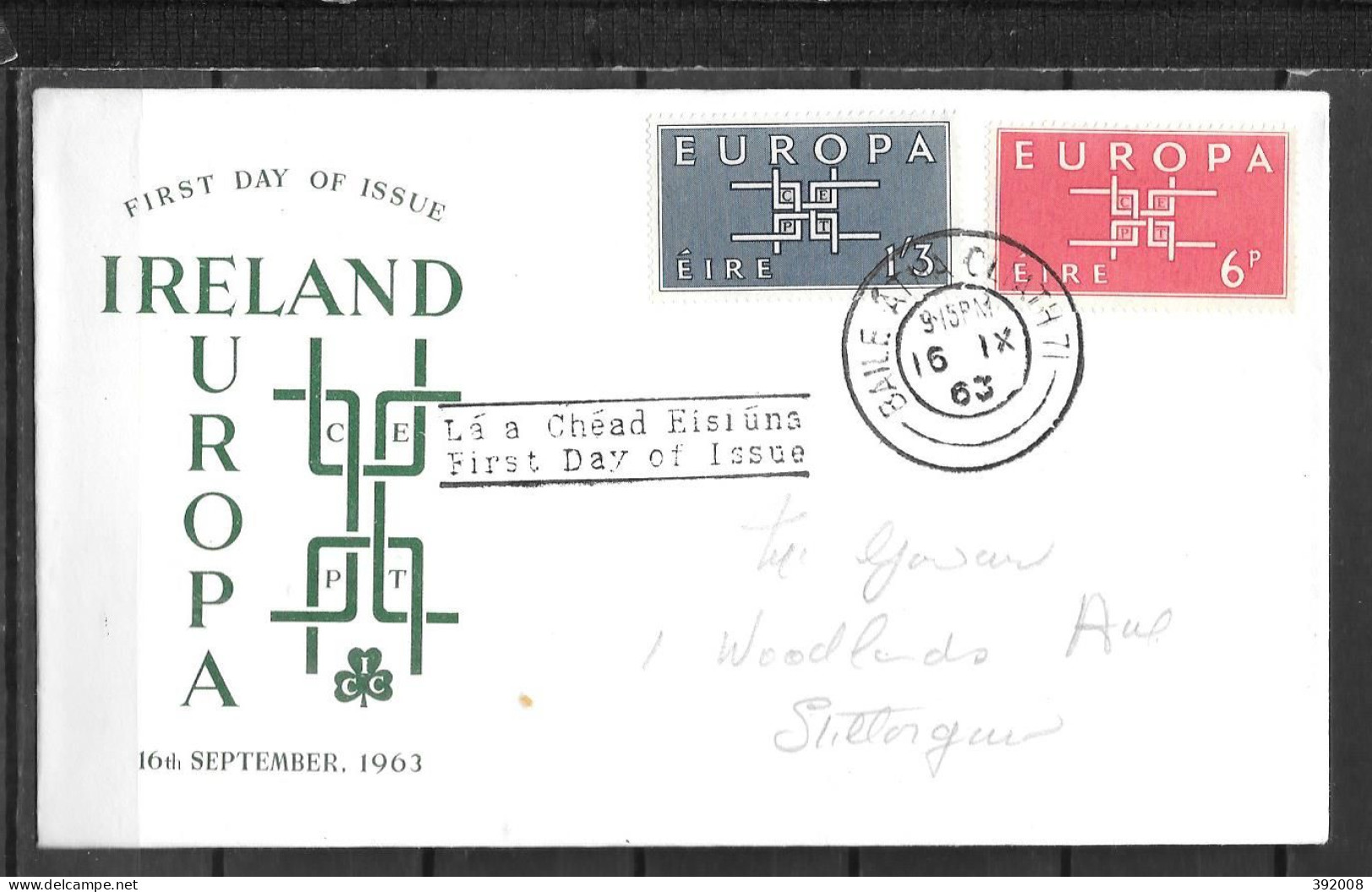 1963 - FDC - Irlande - 36  - 1963