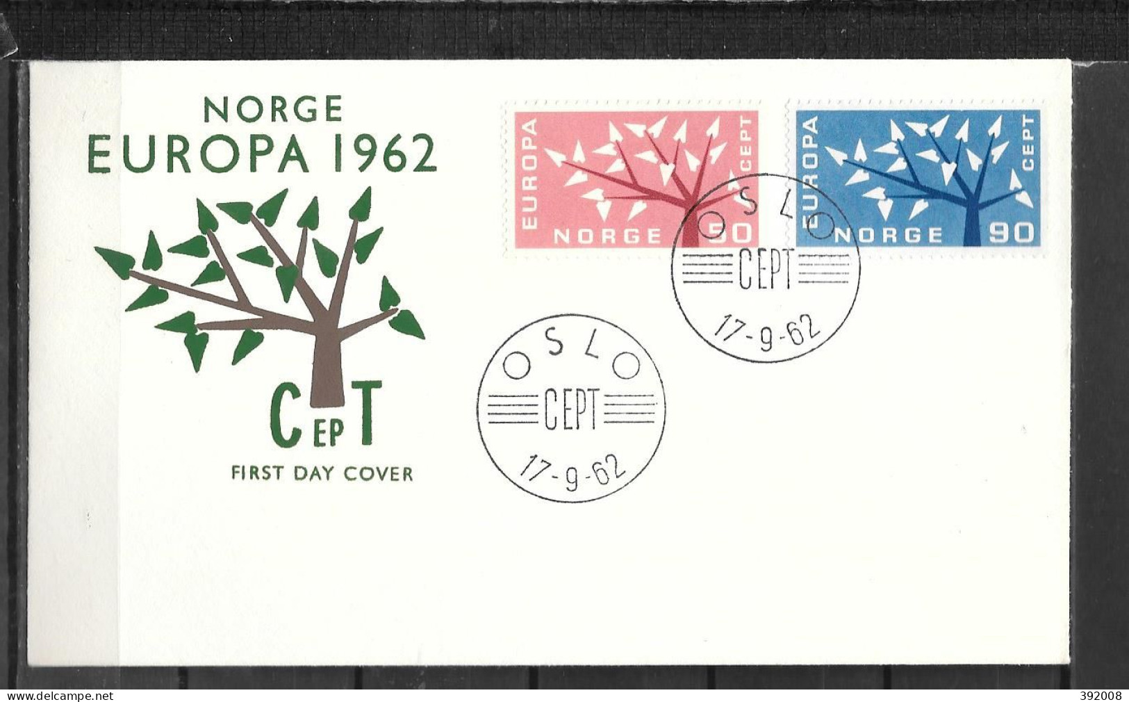 1962 - FDC - Norvège - 34 - 1962