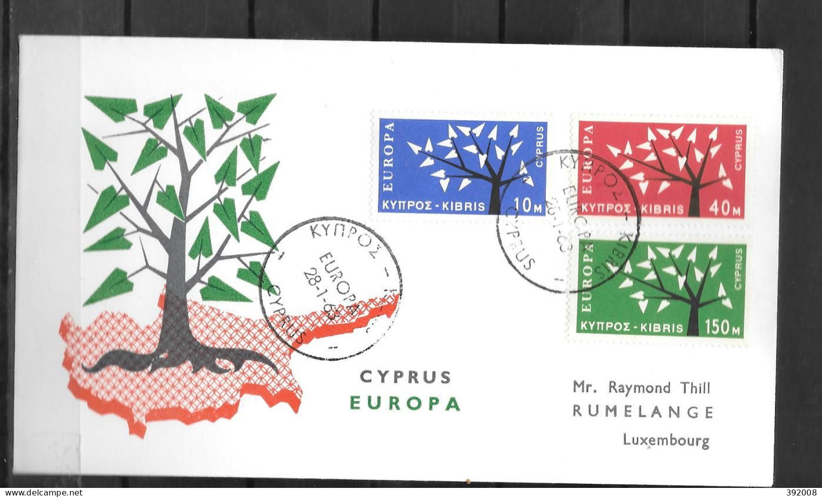 1962 - FDC - Chypre - 32  - 1962