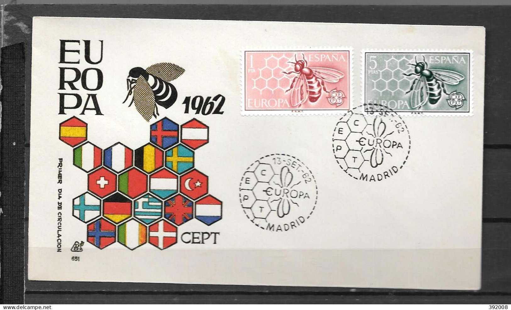 1962 - FDC - Espagne - 32  - 1962