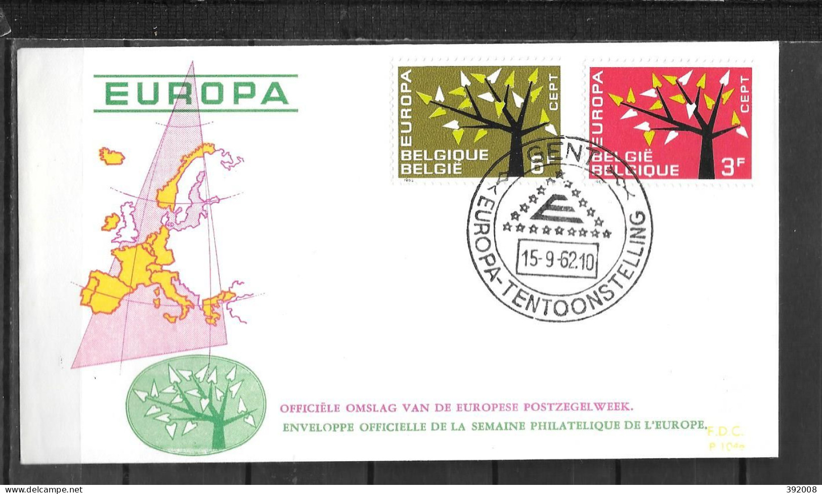 1962 - FDC - Belgique - 32  - 1962