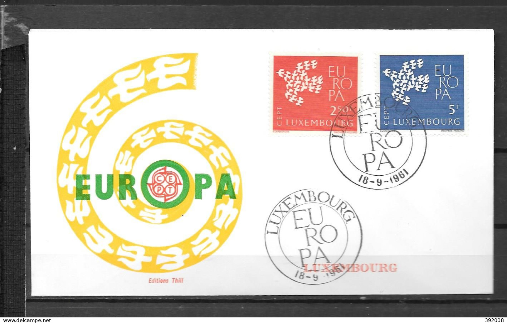 1961 - FDC - Luxembourg - 30  - 1 - 1961