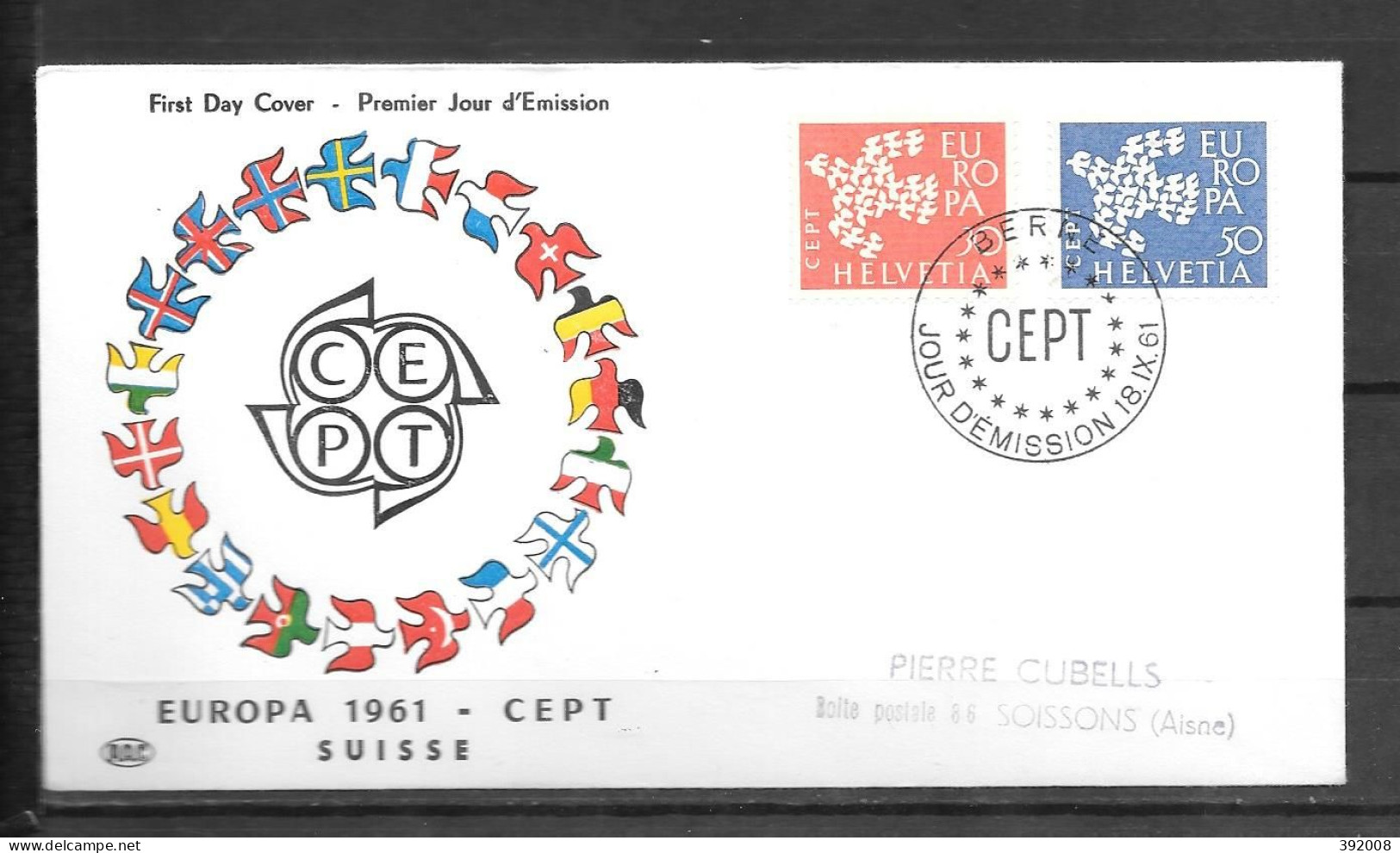 1961 - FDC - Suisse - 31  - 2 - 1961