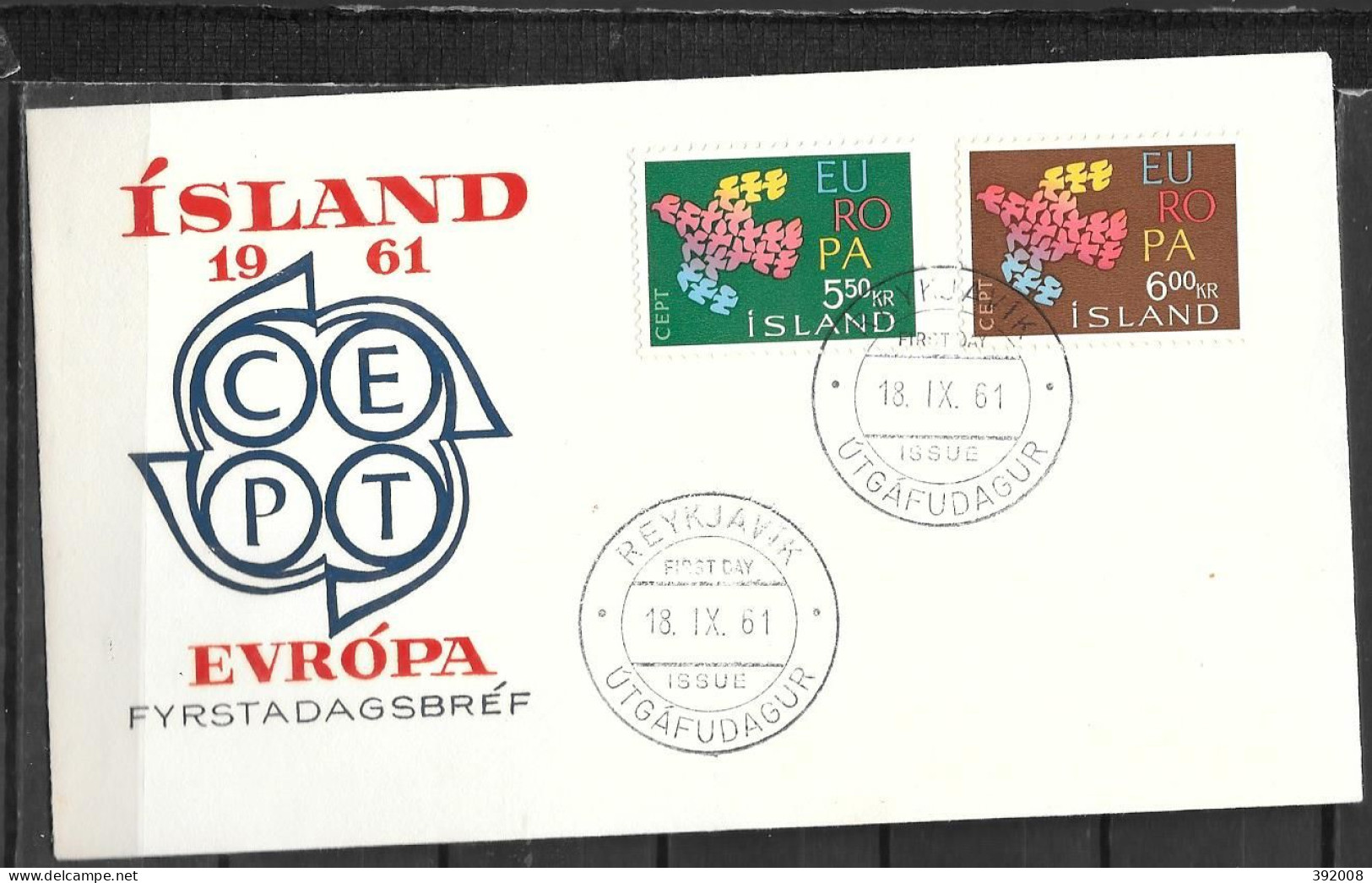 1961 - FDC - Islande - 29  - 1961