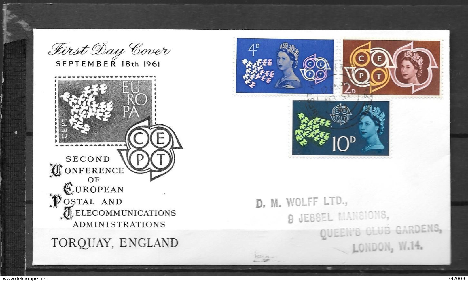 1961 - FDC - Grande-Bretagne - 29  - 1961