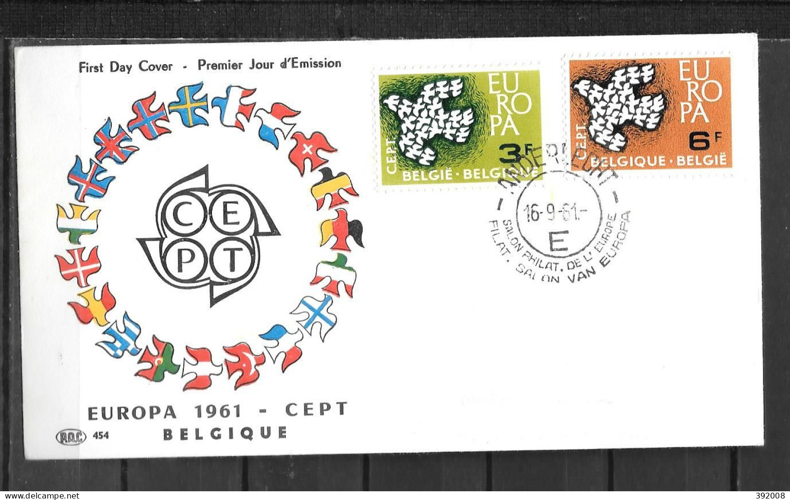 1961 - FDC - Belgique - 28 - 3 - 1961