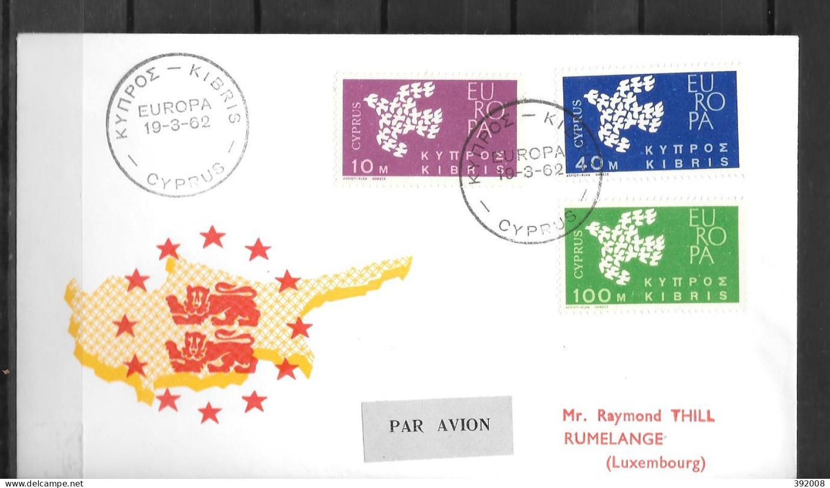 1961 - FDC - Chypre - 28  - 1961