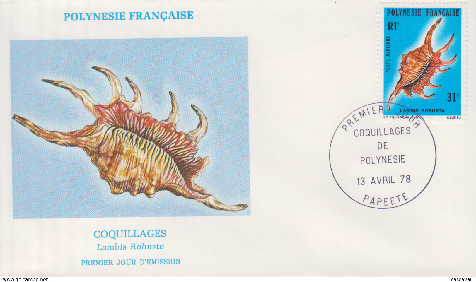 Enveloppe  FDC  1er  Jour    POLYNESIE   Coquillage   1978 - FDC