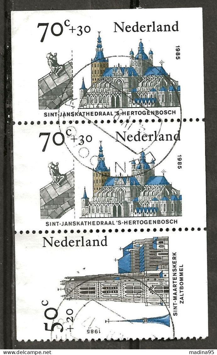 PAYS-BAS: Obl., N° YT 1236a, 1239a Et B, Se Tenant, TB - Used Stamps