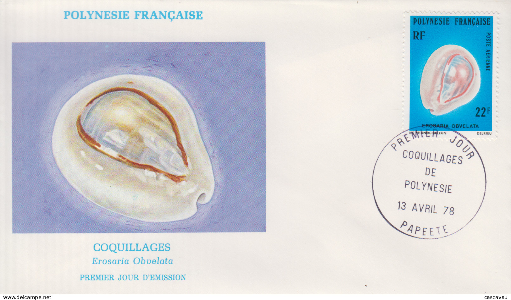 Enveloppe  FDC  1er  Jour    POLYNESIE   Coquillage   1978 - FDC