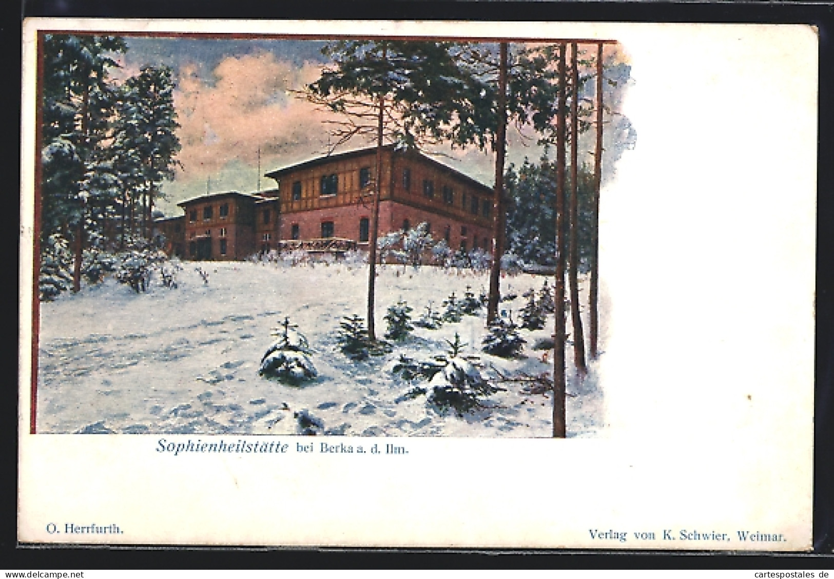 AK Berka /Ilm, Sophienheilstätte Im Winter  - Bad Berka