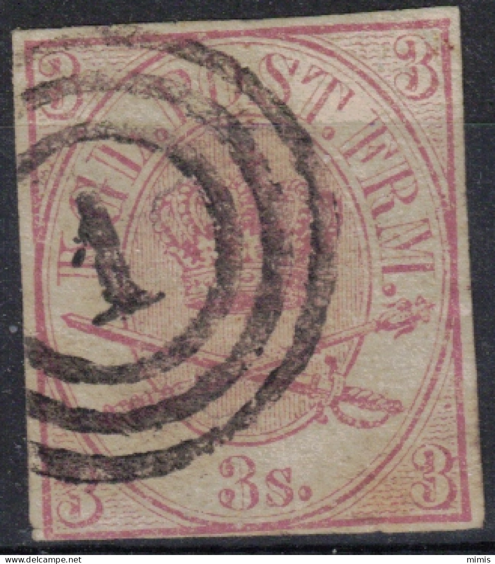 DANEMARK          1864       N° 12 Non Dentelé    Oblitéré - Used Stamps