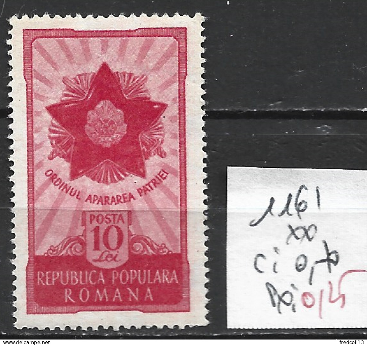 ROUMANIE 1161 ** Côte Côte 0.70 € - Unused Stamps