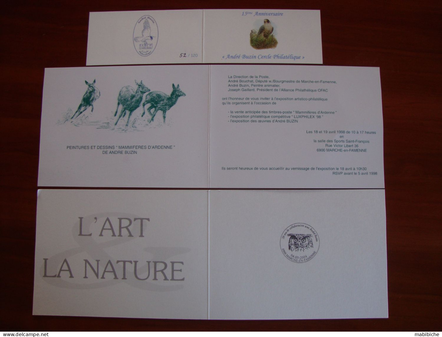 Lot De 6 Invitations Et Divers. - 1985-.. Birds (Buzin)