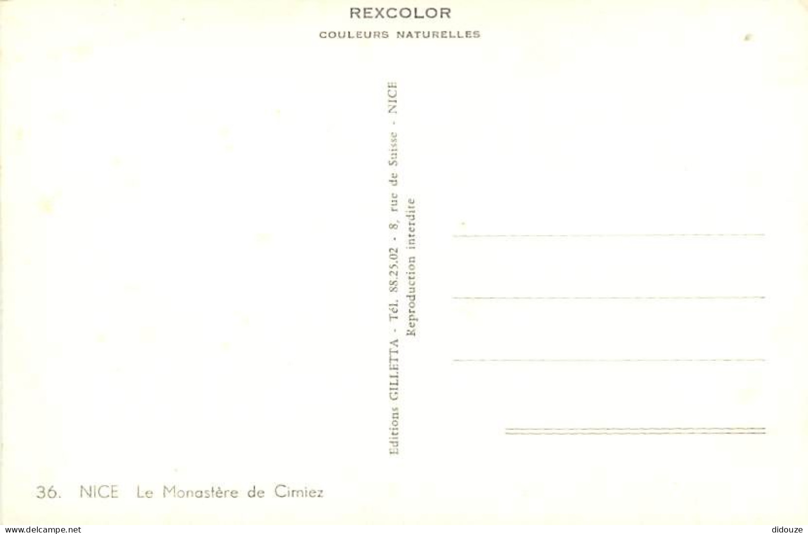 06 - Nice - Le Monastère De Cimiez - Fleurs - CPSM Format CPA - Carte Neuve - Voir Scans Recto-Verso - Monuments, édifices