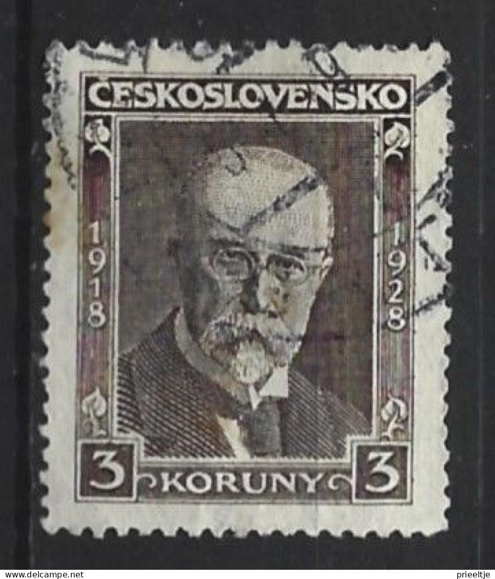 Ceskoslovensko 1928 President Masaryk  Y.T. 250 (0) - Used Stamps