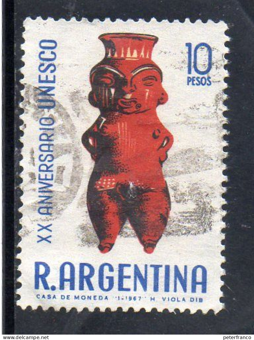 1967 Argentina - 20° Ann. UNESCI - Oblitérés