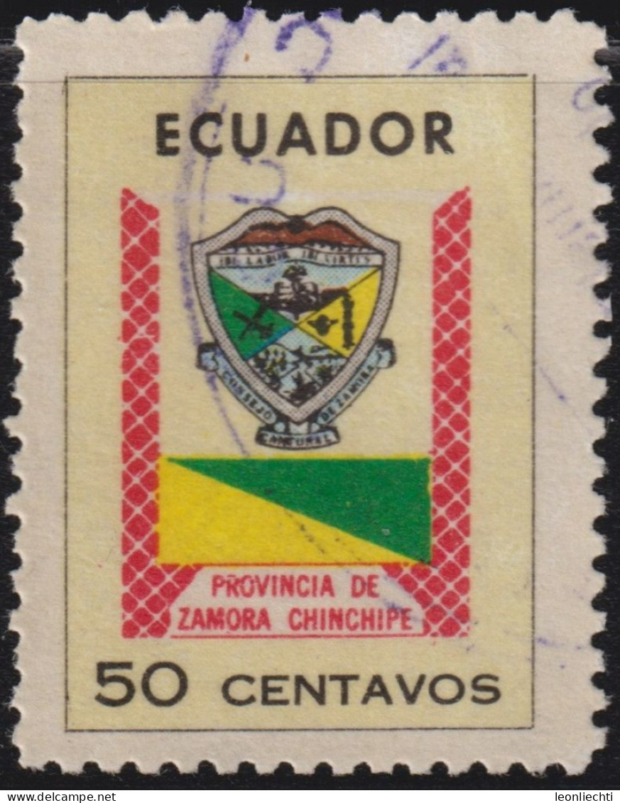 1971 Ecuador ° Mi:EC 1495, Sn:EC 832, Yt:EC 853, Sg:EC 1407, Ber:EC 1499, Zamora Chinchipe, Provincial Coats Of Arms - Equateur