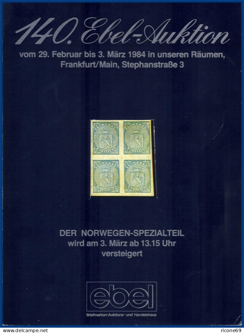 Norwegen, Per Fossum-Auktion 1984, Kompl. Katalog Mit Abbildungen. #S35 - Altri & Non Classificati